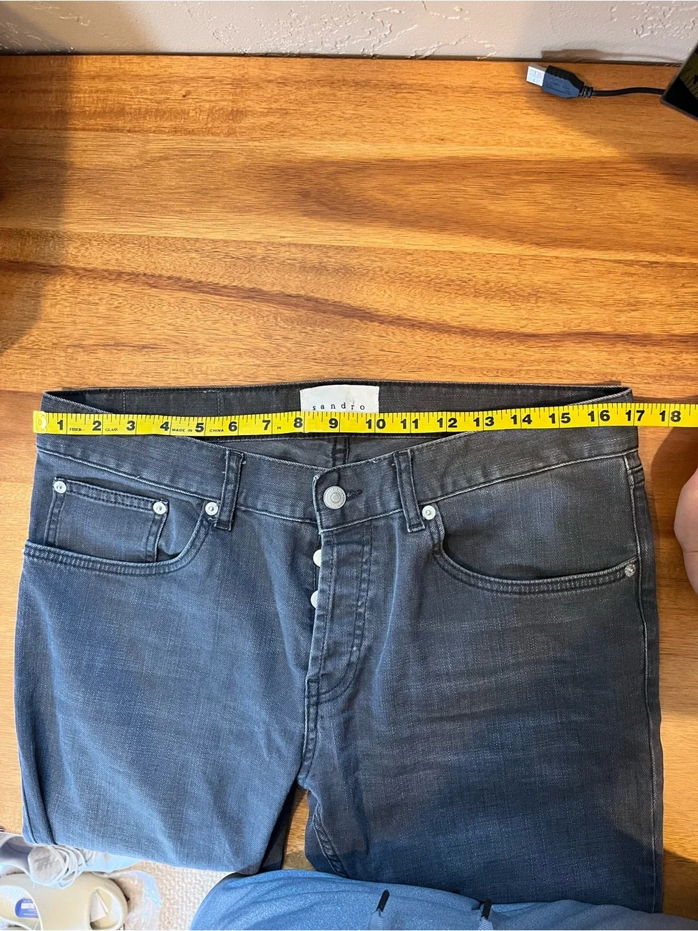 SANDRO Paris Charcoal Gray Skinny Jeans Size 32 Men’s